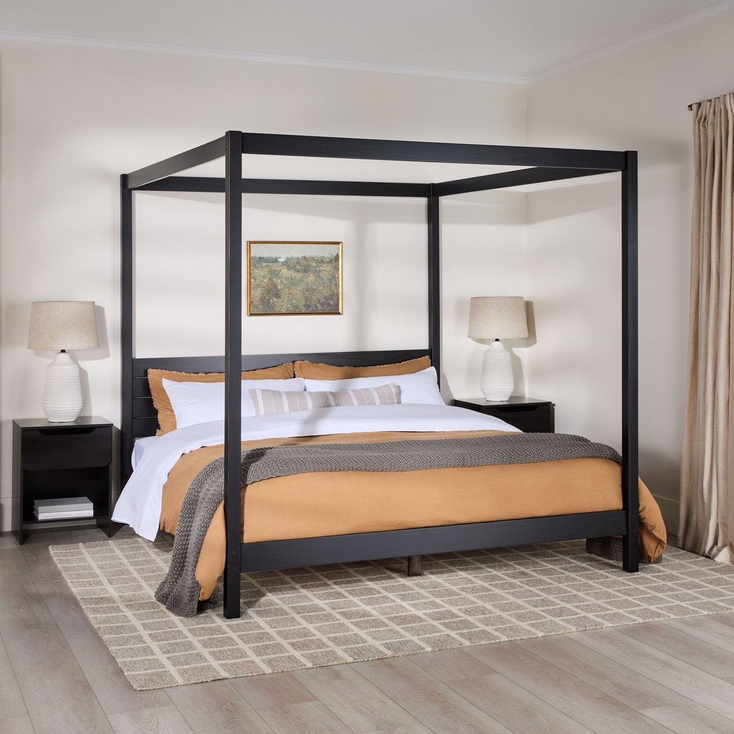 Canopy Bed Frame Modern Minimalist Boho Walker Edison