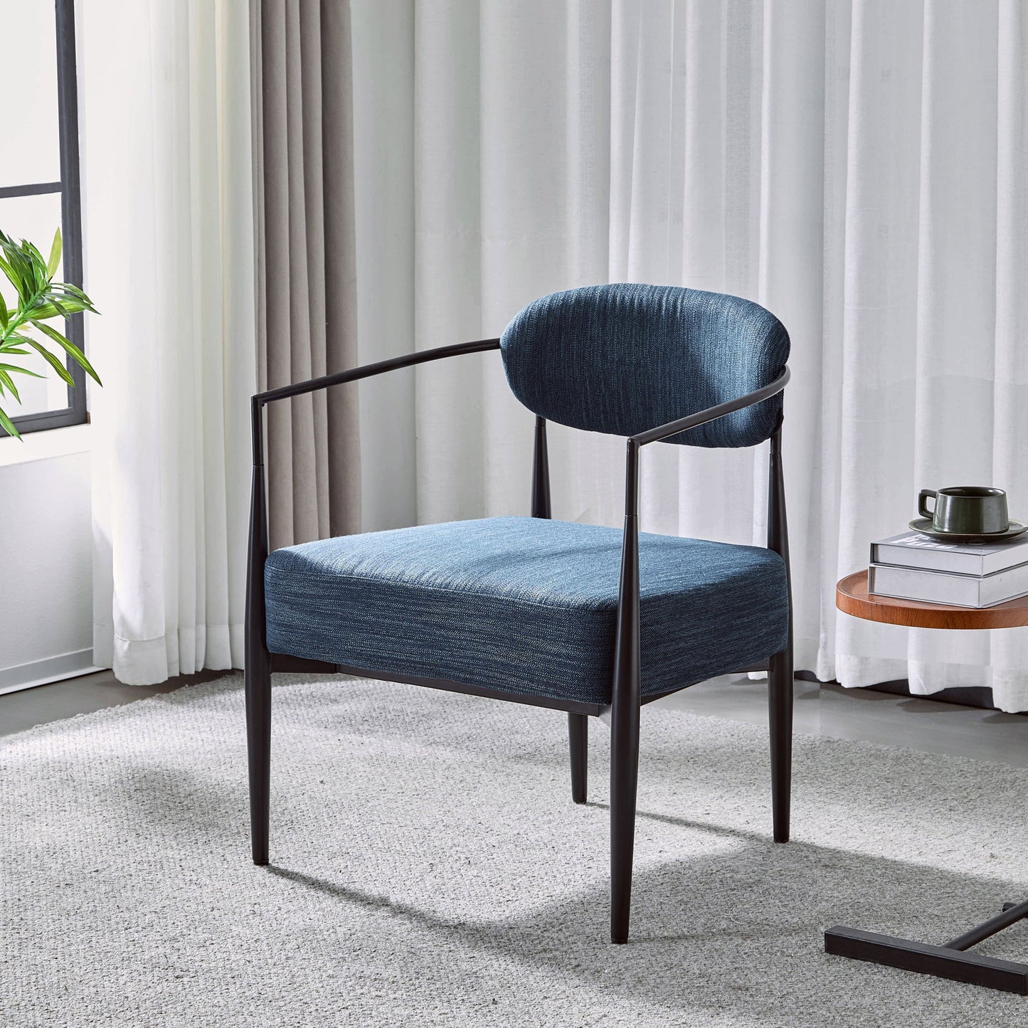 Modern Upholstered Accent Armchair With Pocket Spring Seat Noble House