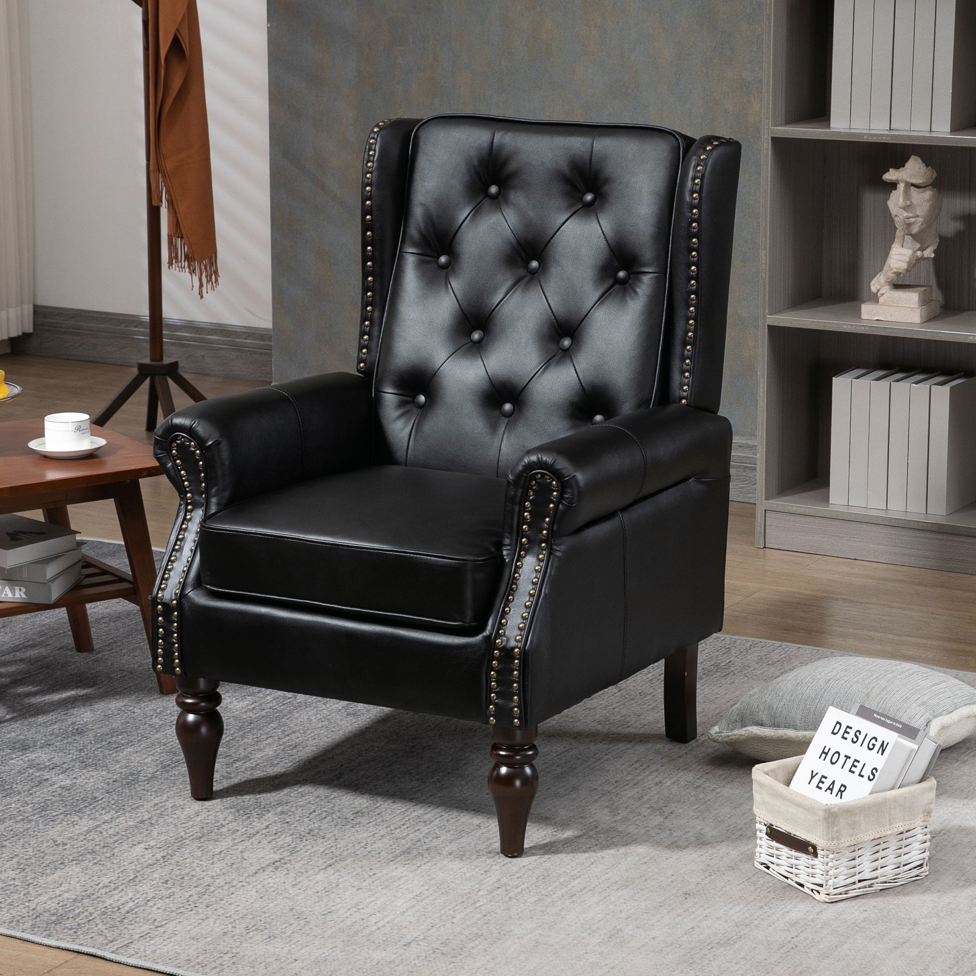 Modern Accent Armchair With Sturdy Wood Legs Home Essentials