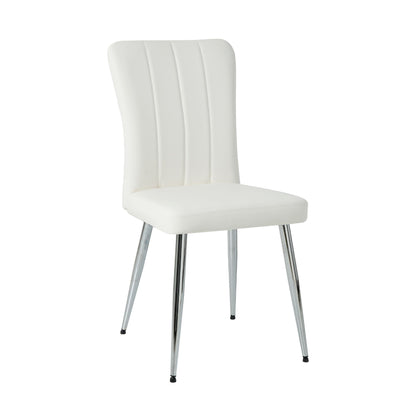 Modern Dining Chair With Electroplated Metal Legs (Set of 4) Home Essentials