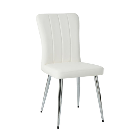 Modern Dining Chair With Electroplated Metal Legs (Set of 4) Home Essentials