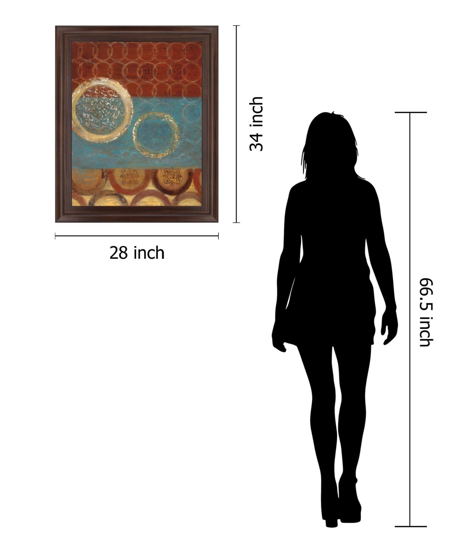 Gold Medallion Mosaic - 28" x 34" Framed Wall Art Classy Art
