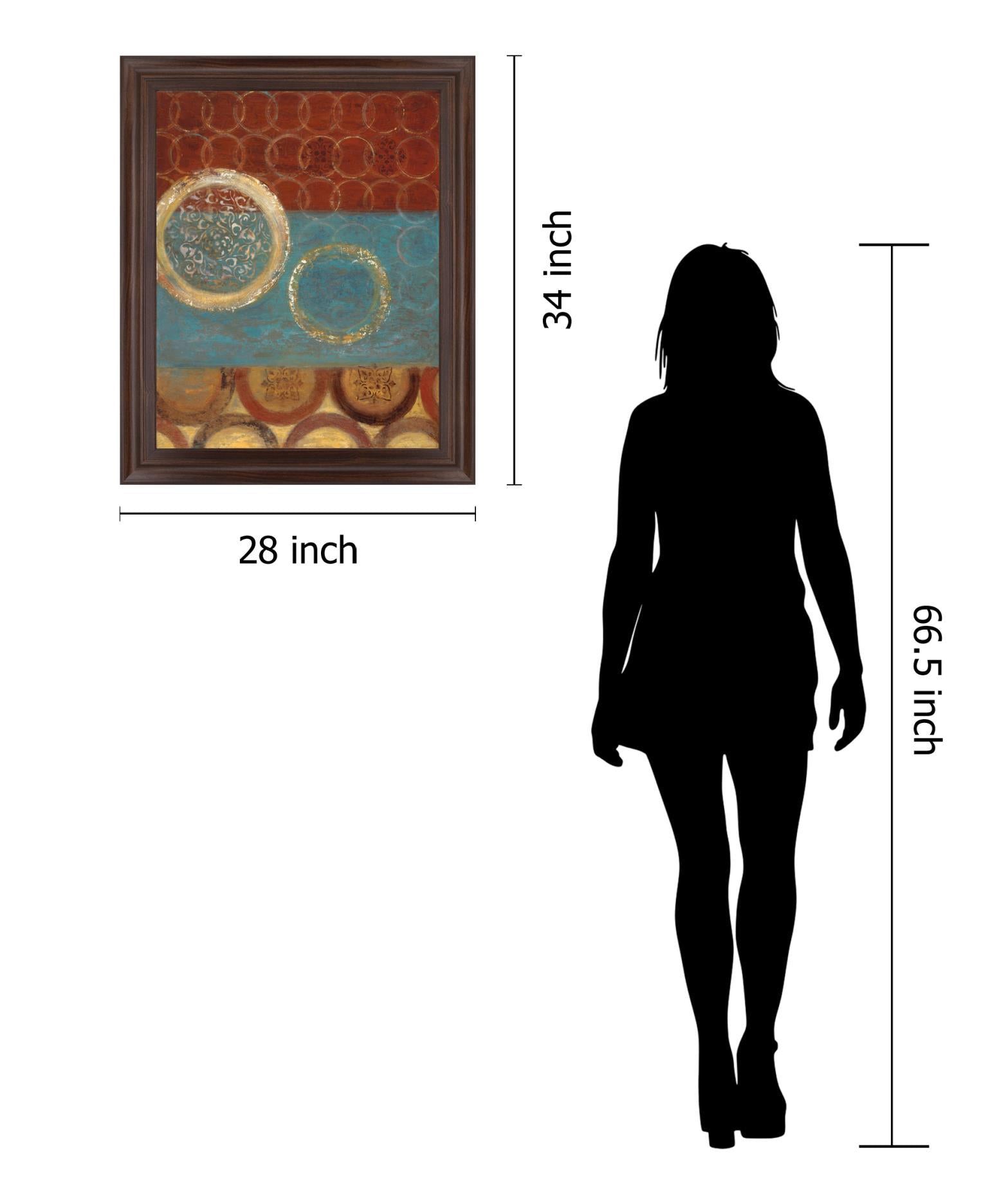 Gold Medallion Mosaic - 28" x 34" Framed Wall Art Classy Art
