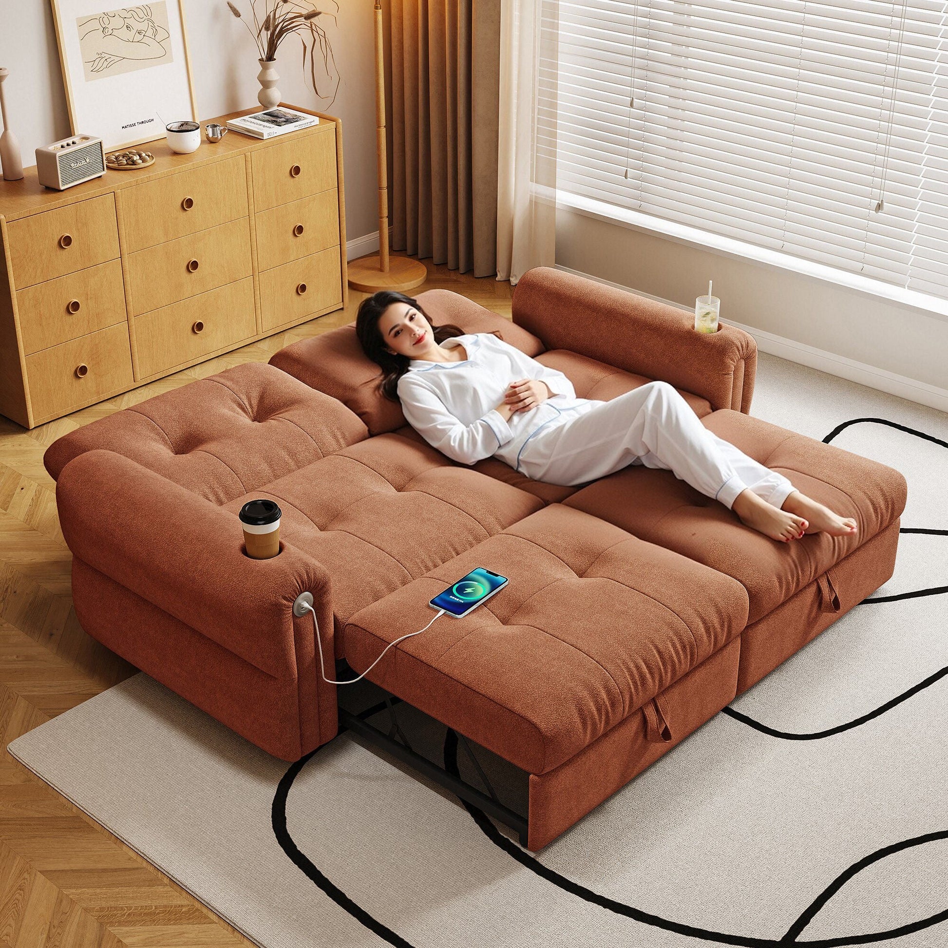 Cloud Like Convertible Sofa Bed With For Living Room Home Essentials