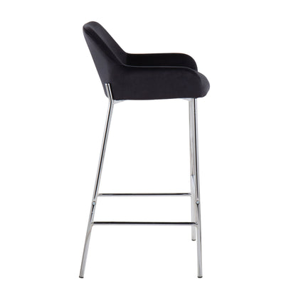 Daniella - Contemporary Fixed Height Bar Stool (Set of 2) Lumi Source