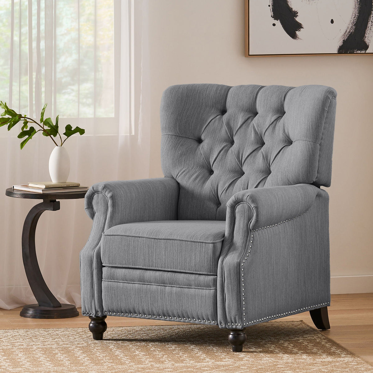 Welch - Contemporary Tufted Pushback Recliner Noble House