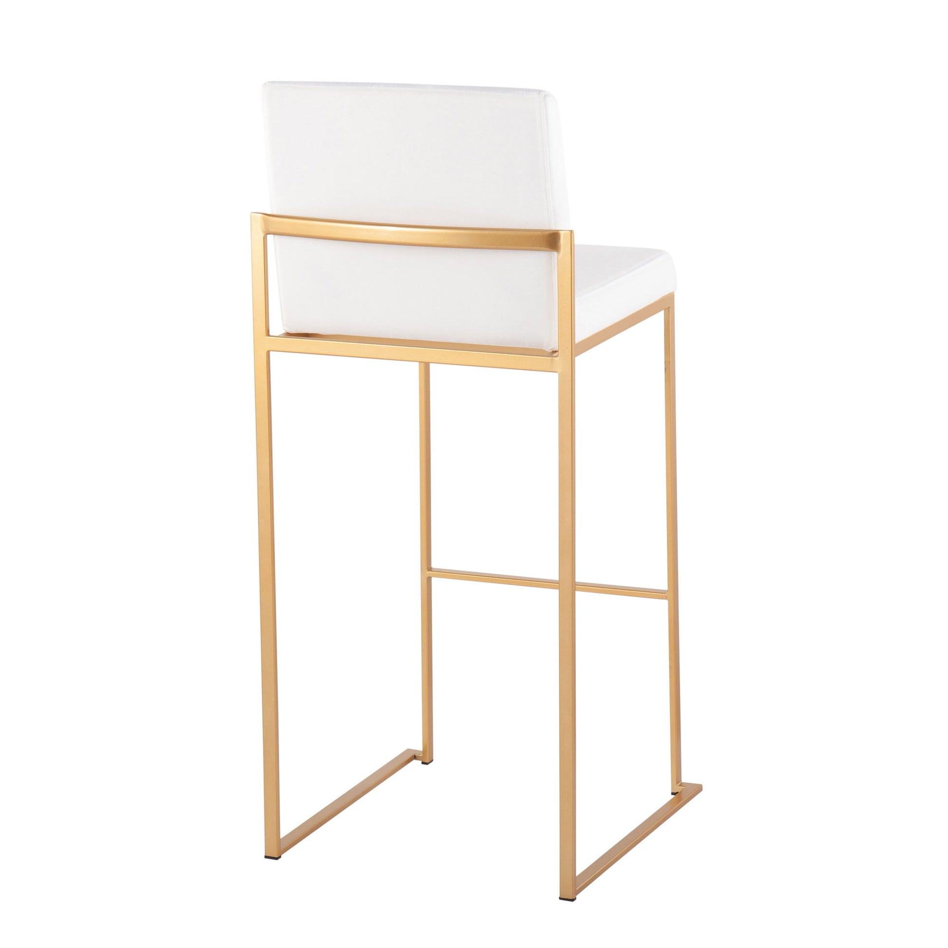 Fuji - Contemporary Design High Back Barstool (Set of 2) Lumi Source