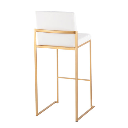 Fuji - Contemporary Design High Back Barstool (Set of 2) Lumi Source