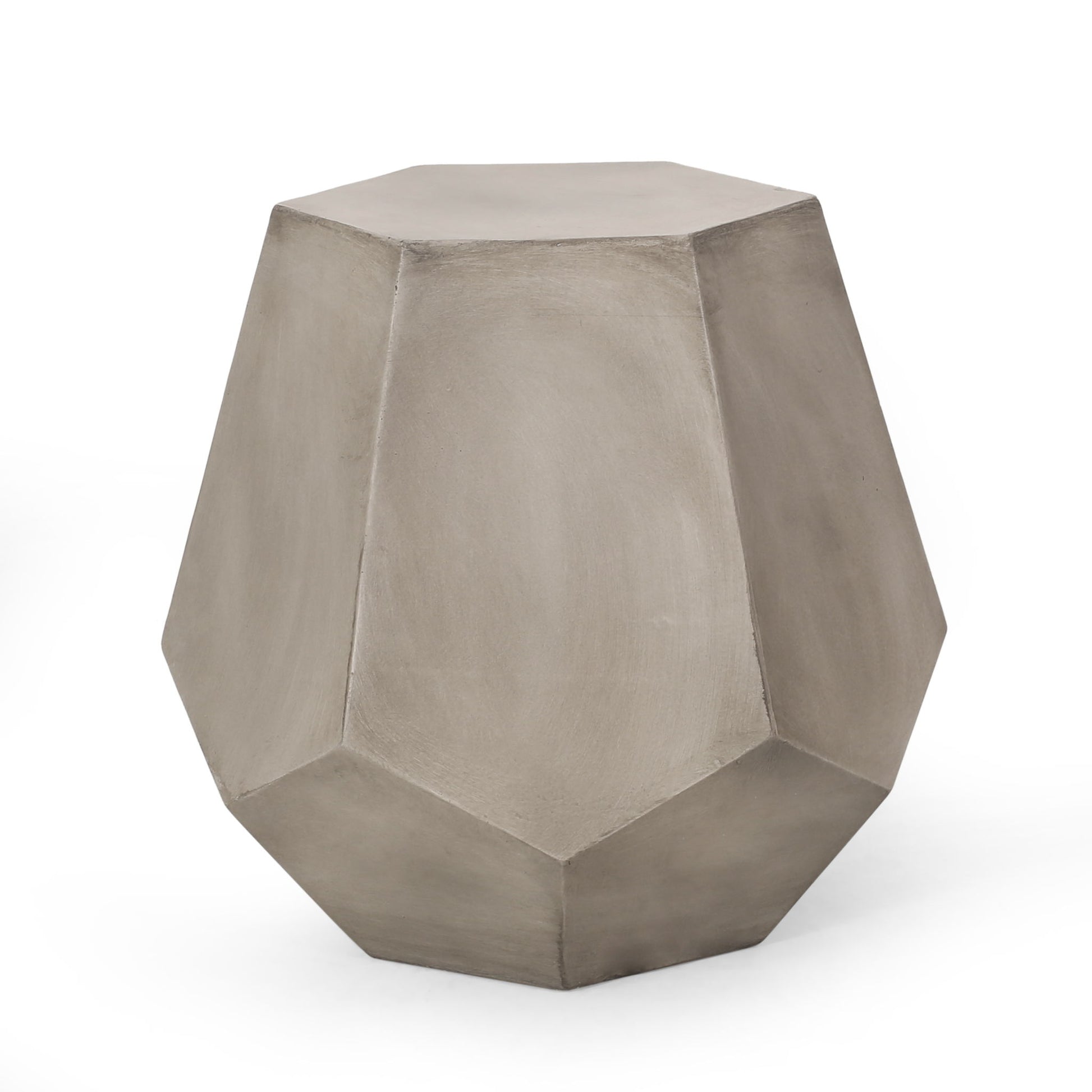 Outdoor Calgary Side Table - Light Gray Noble House
