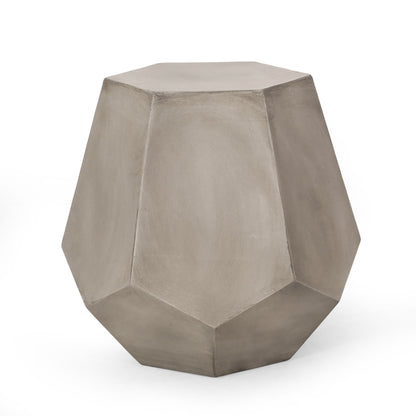 Outdoor Calgary Side Table - Light Gray Noble House