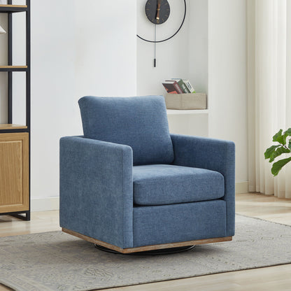 Square Upholstered Swivel Accent Chair Home Essentials