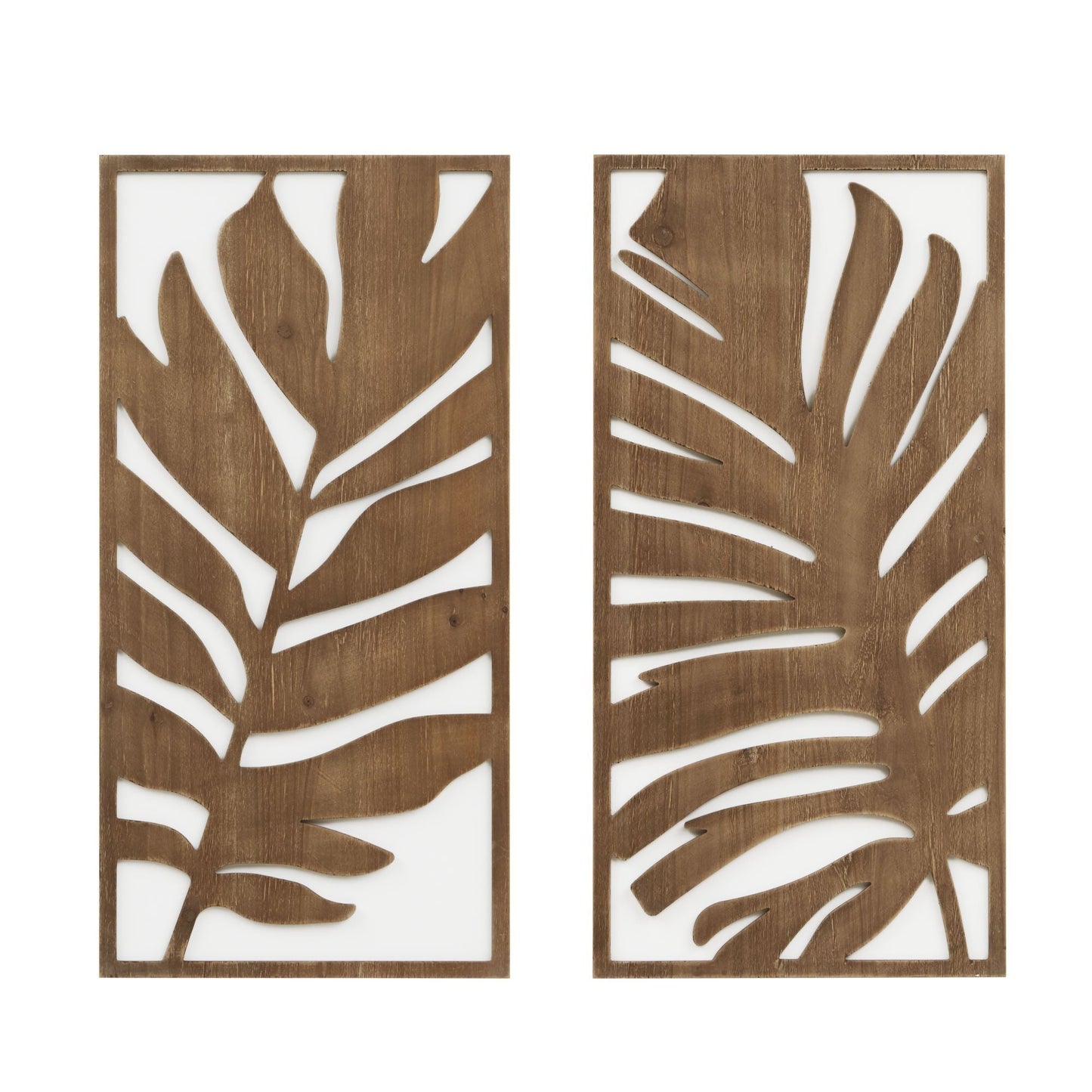 Birch Botanical - Two-Tone Panel Wall Decor Set - Monstera Madison Park