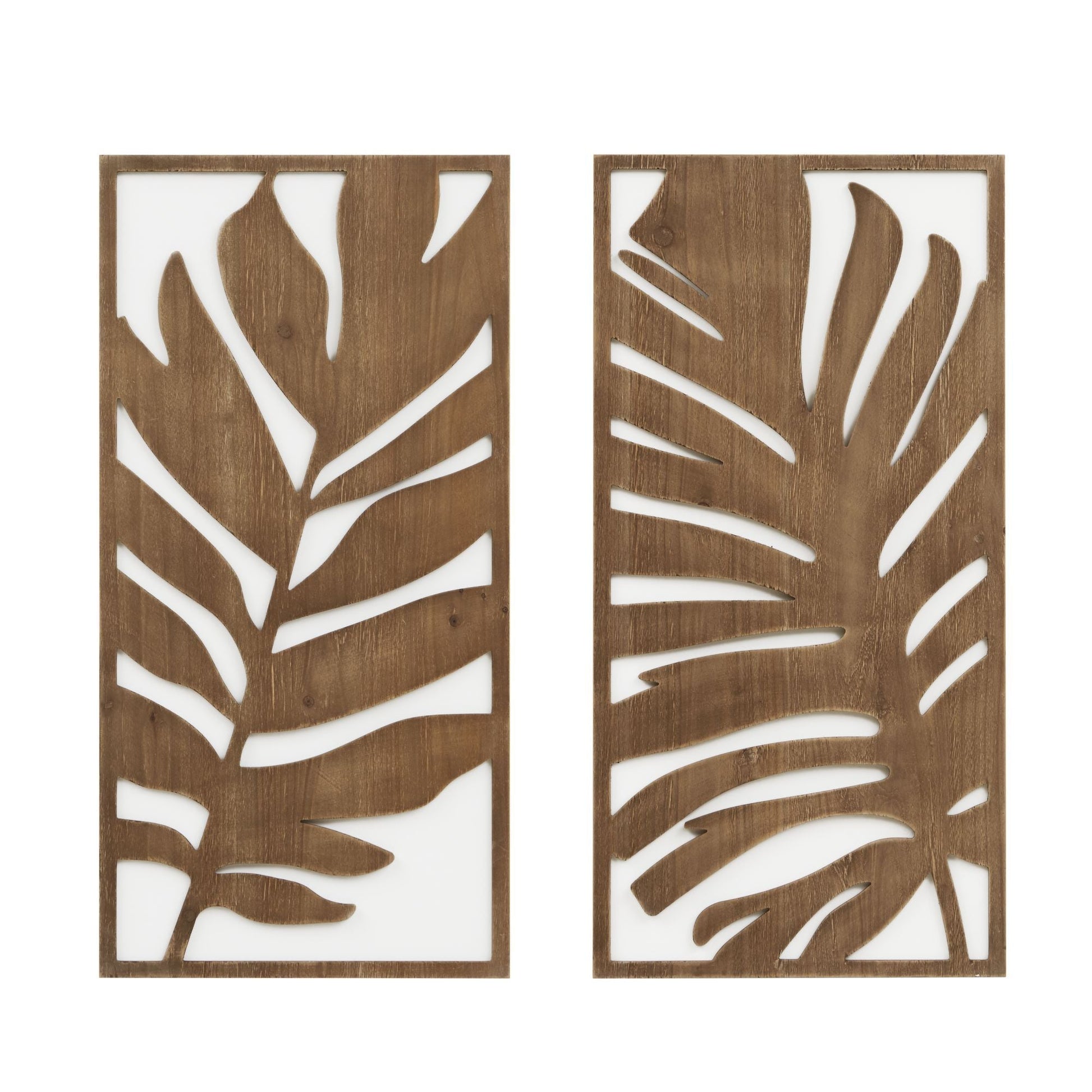 Birch Botanical - Two-Tone Panel Wall Decor Set - Monstera Madison Park