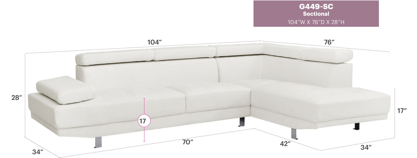 Riveredge - Comfort Sectional Glory Furniture