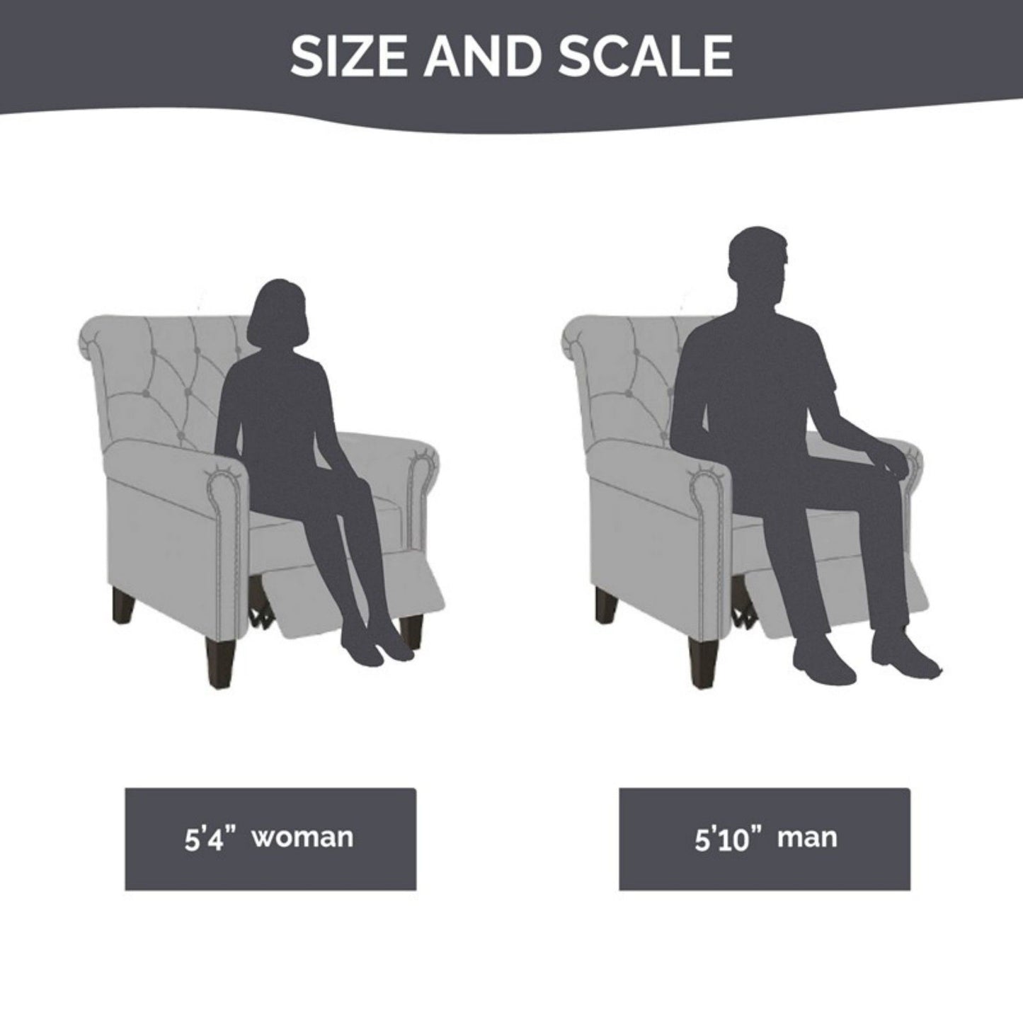 Aidan - Push Back Recliner Chair With Tufted Back And Nailhead Trim - Cream JLA