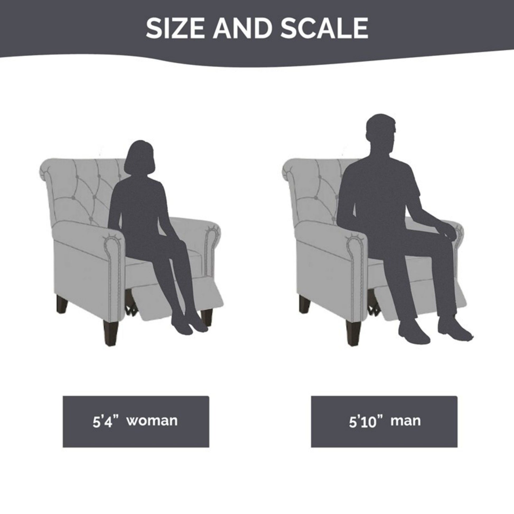 Aidan - Push Back Recliner Chair With Tufted Back And Nailhead Trim - Cream JLA