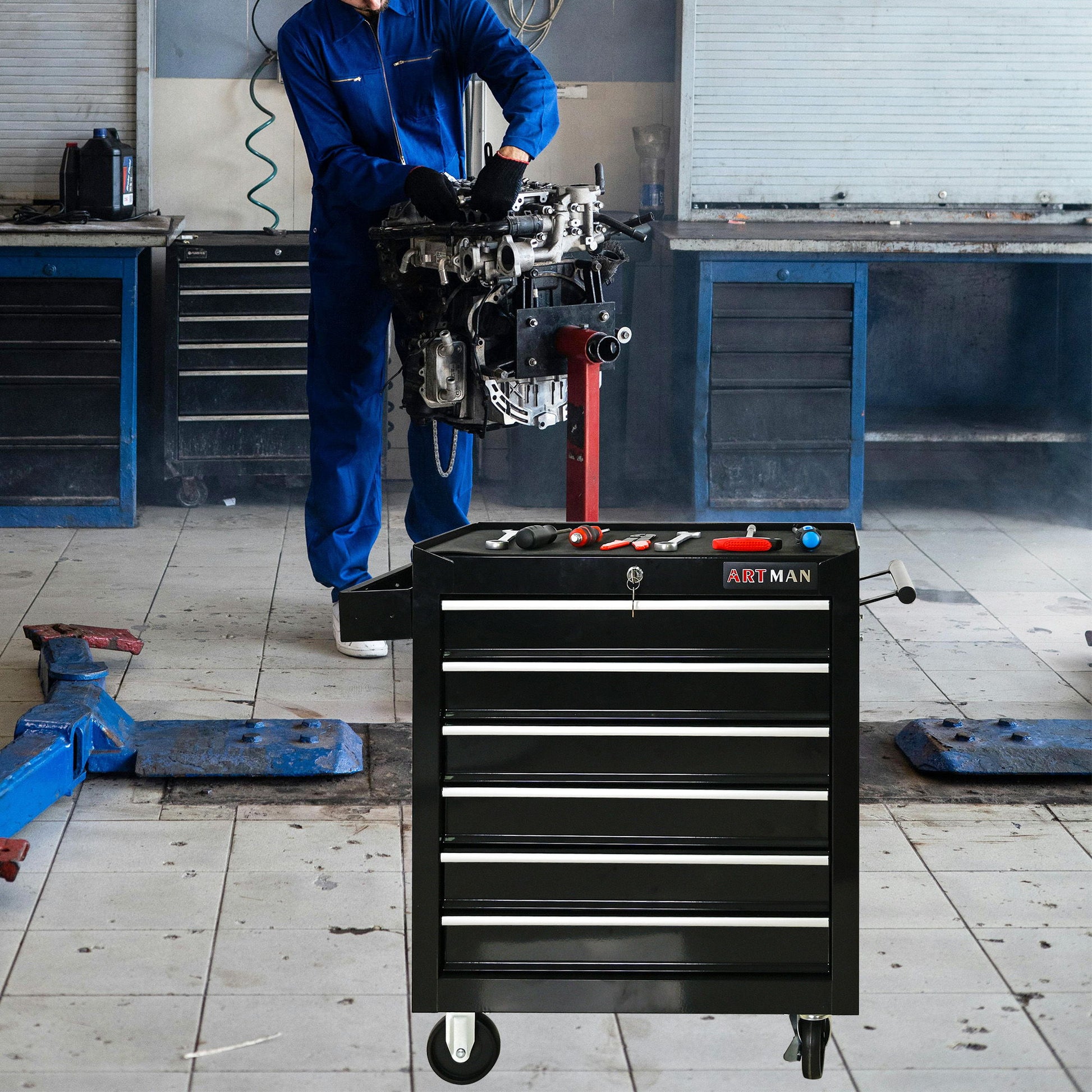 Multifunctional Tool Cart With Wheels And Drawers Daily Nest