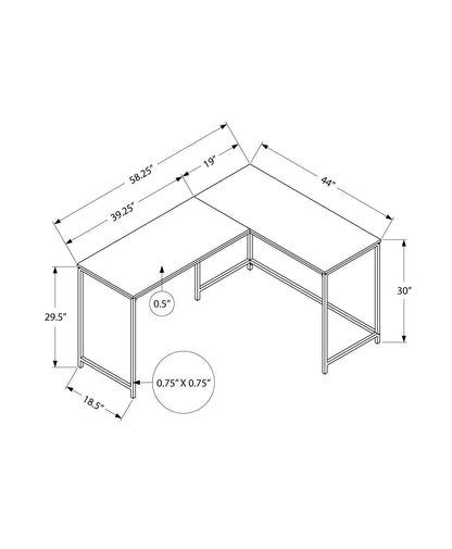 Computer Desk, Home Office, Corner, L Shape, Laptop, Contemporary & Modern 8th Street