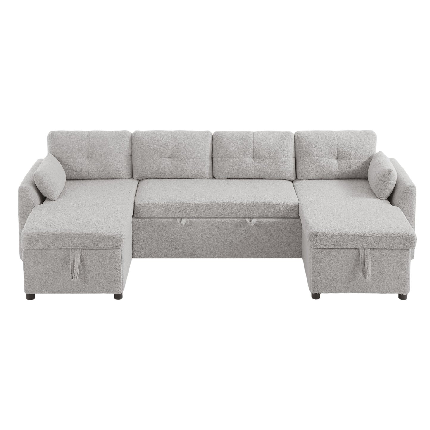 U-Shaped Sectional Sofa Bed With Storage And USB Ports Hearth and Haven