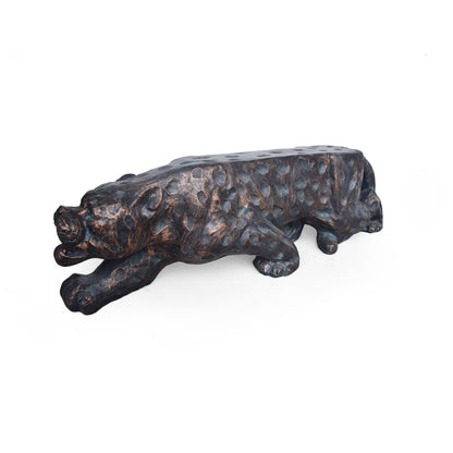 Leopard Lightweight Concrete Bench - Copper Noble House