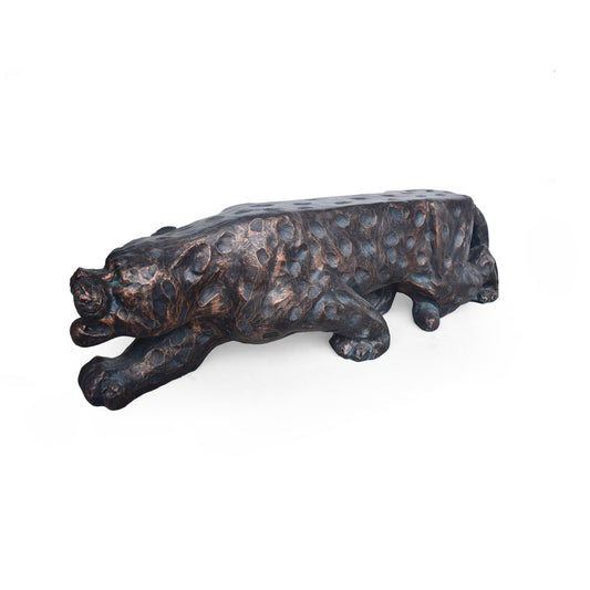 Leopard Lightweight Concrete Bench - Copper Noble House