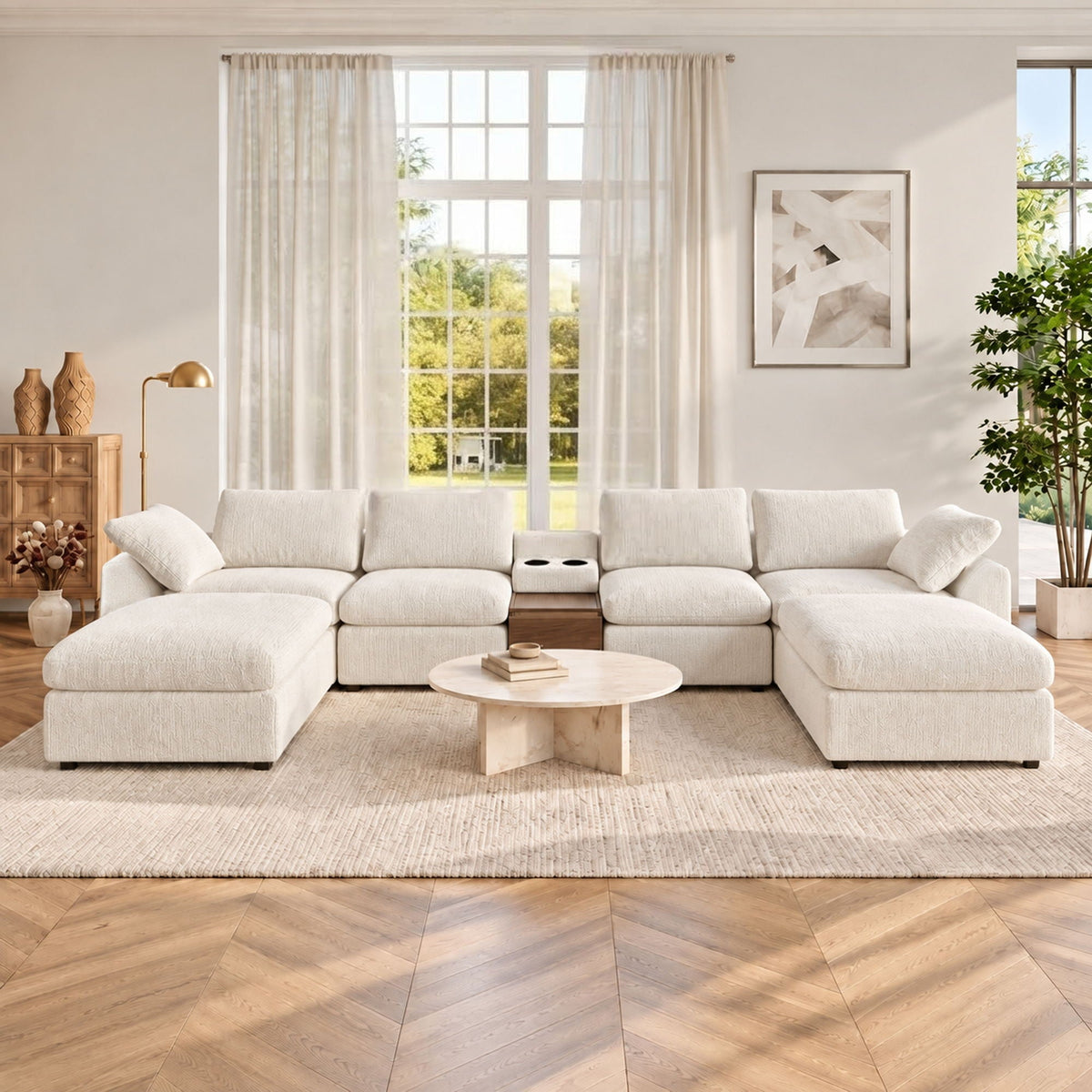 Modular Cloud Couch With Storage Console Home Essentials