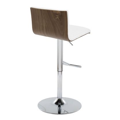 Mason - Contemporary Adjustable Barstool & Swivel With Straight T Footrest (Set of 2) Lumi Source