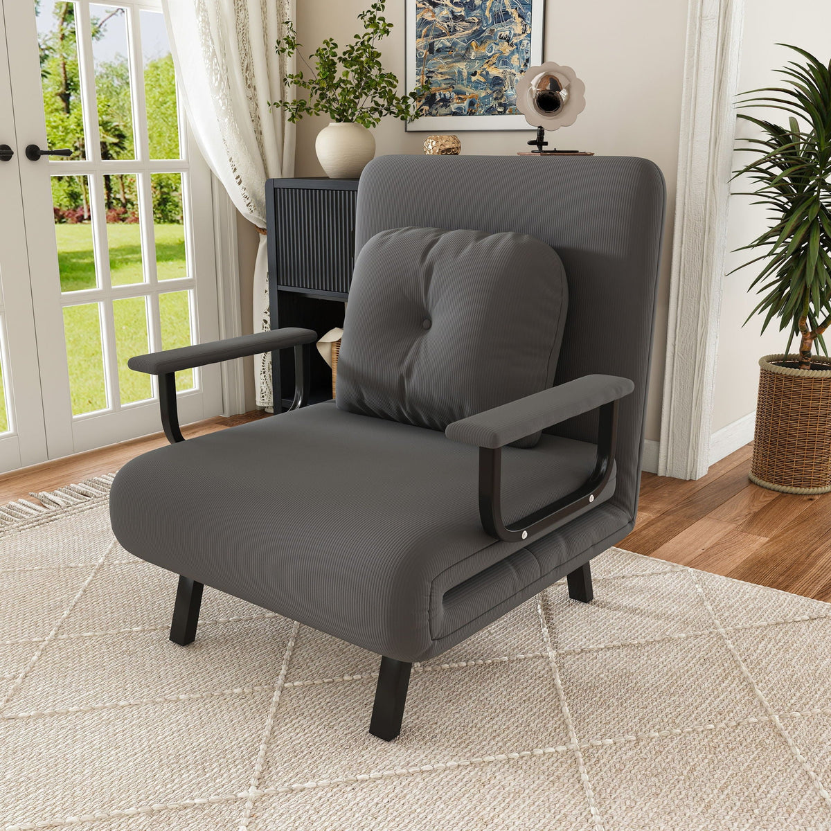 5 In 1 Folding Sofa Bed With 5 Position Adjustable Backrest Home Essentials