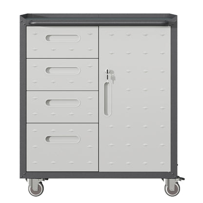 Sturdy Metal Tool Storage Cabinet With Wheels Durable Garage, Office & Home Organizer Steel Daily Nest