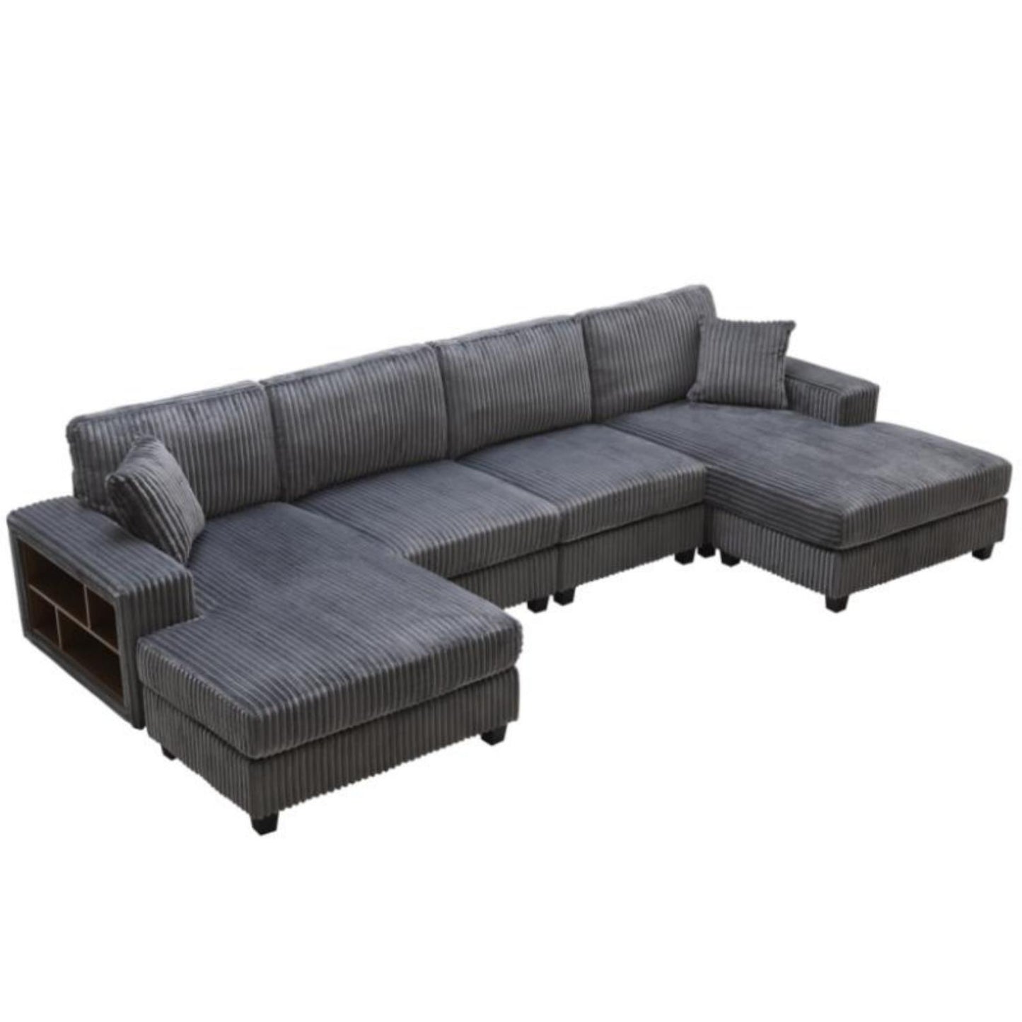 U-Shaped Convertible Sofa, 4 Seater Large Living Room Lounge Home Essentials
