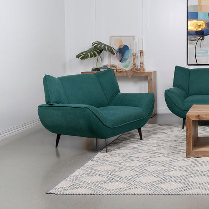 Grenada - Upholstered Flared Arm Accent Chair - Teal Blue Furniture Max