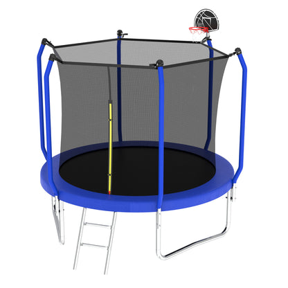 Trampoline With Basketball Hoop, Astm Approved Reinforced Type Outdoor Trampoline With Enclosure Net Daily Nest