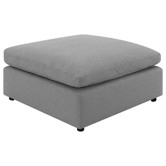 Raleigh - Boucle Upholstered Ottoman - Gray