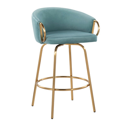 Claire - Contemporary & Glam Counter Stool (Set of 2) Lumi Source