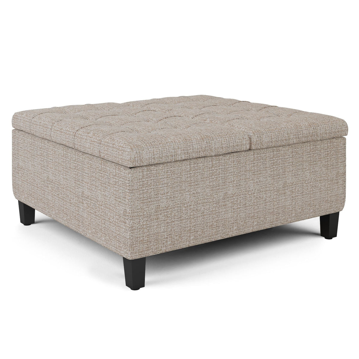 Harrison - Coffee Table Storage Ottoman - Silver Simpli-Home
