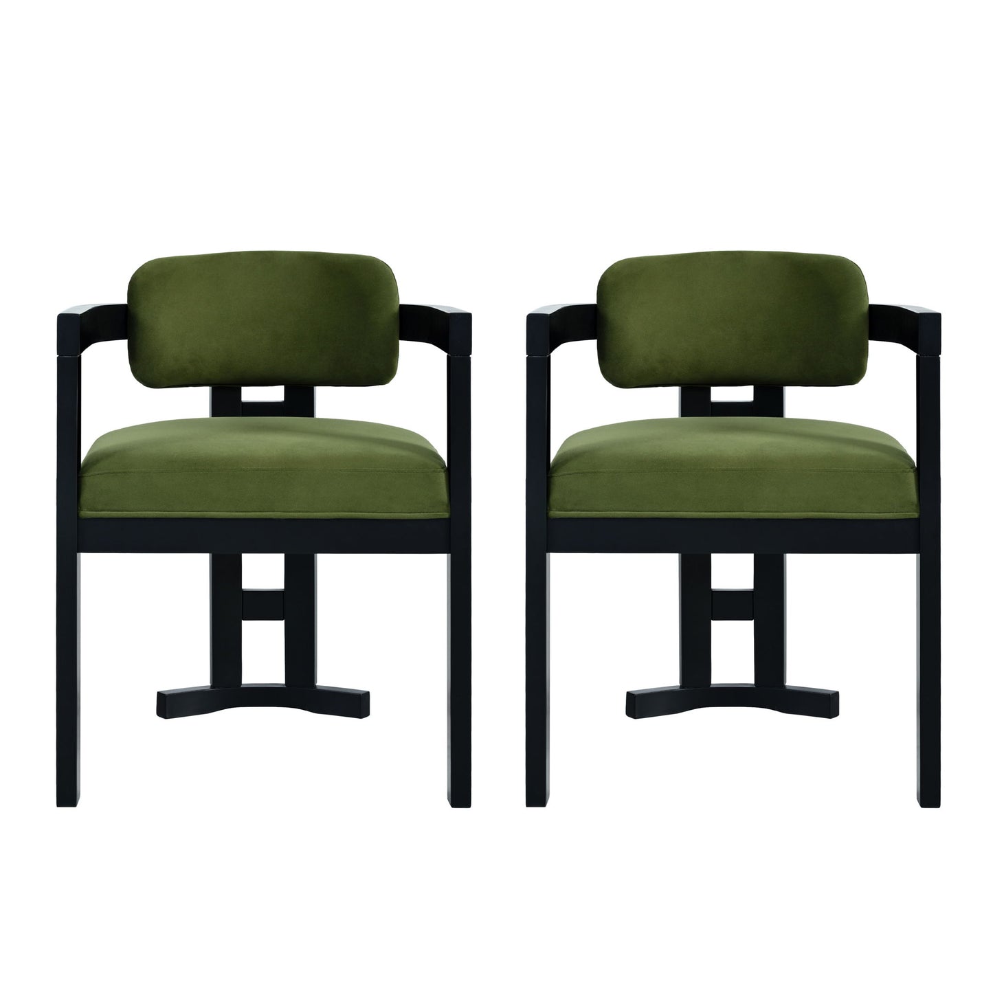 Stylish Indoor Upholstered Wood Dining Chair (Set of 2) Noble House