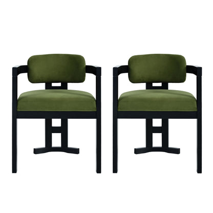 Stylish Indoor Upholstered Wood Dining Chair (Set of 2) Noble House