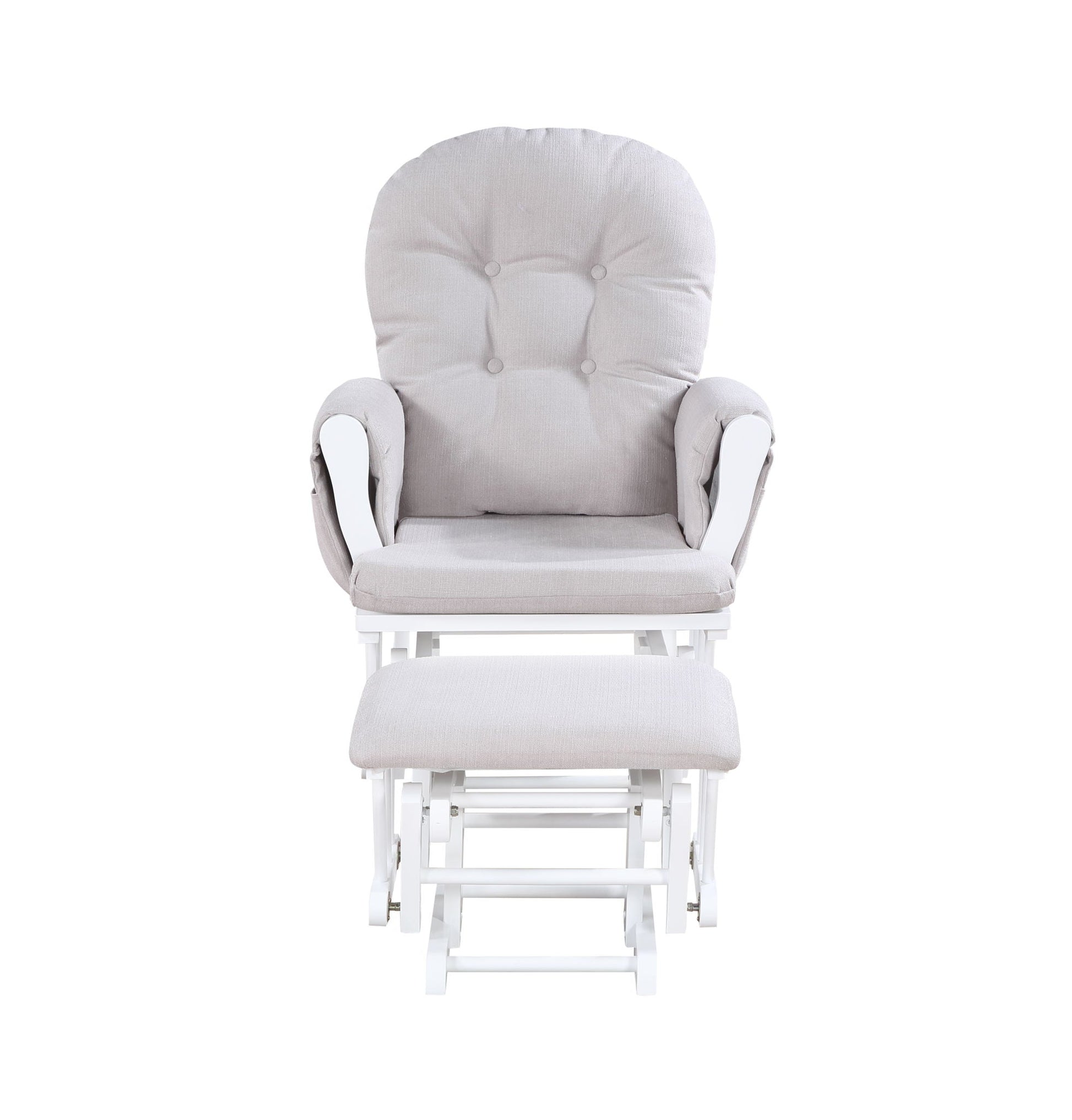 Mason - Glider And Ottoman White Wood Suite Bebe
