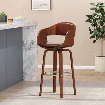 Modern Bar Stool, Swivel Function Noble House