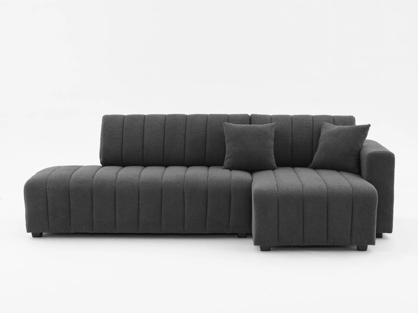 Jessica - Lamb Wool Sectional Sofa With Chaise Urban Retreats