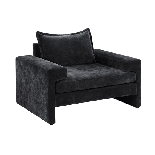 Upholstered Accent Chair With Wide Armrests And Ergonomic Back Support Noble House