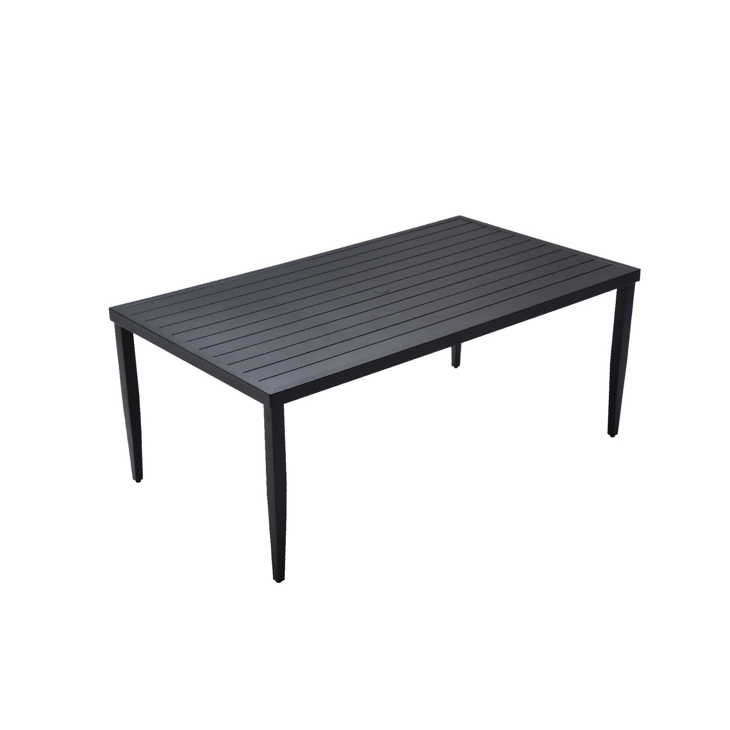 Outdoor Patio Dining Table With Tapered Feet & Umbrella Hole Life Outside