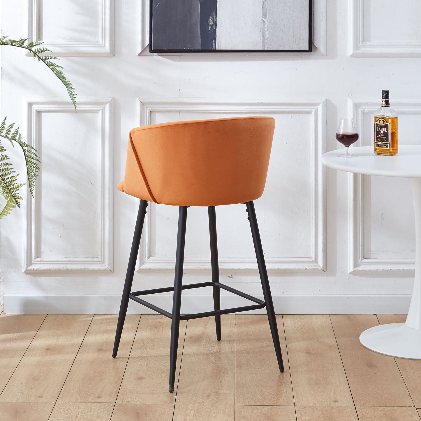 Counter Height Bar Stool Metal Legs (Set of 2) Home Essentials