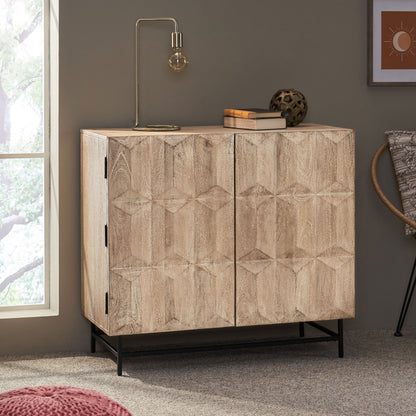 Geometry Accent Cabinet - White