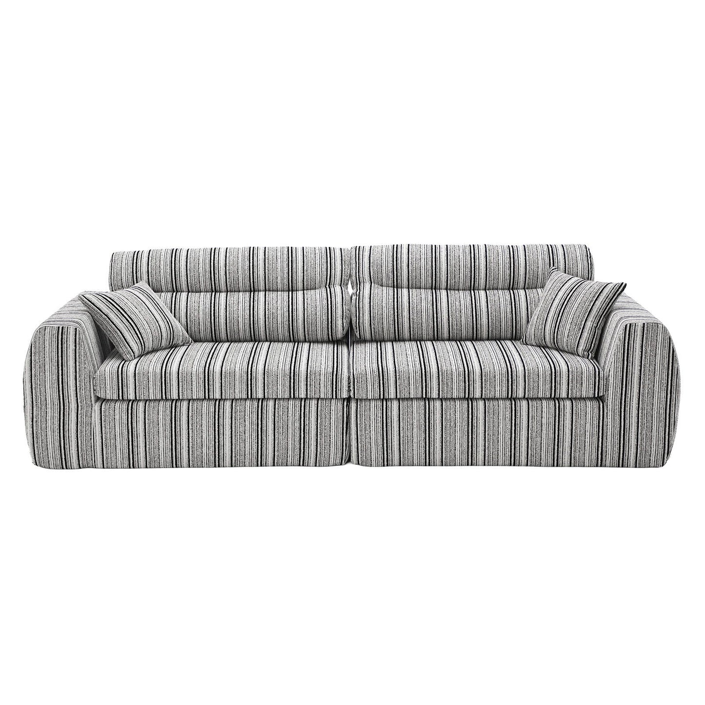 3 Seater, Couch With Throw Pillows For Living Room Home Essentials