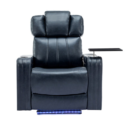 Power Recliner Theater Chair With Cooling Cup Holder, Bluetooth Speaker, LED Lights, USB Ports Hearth and Haven