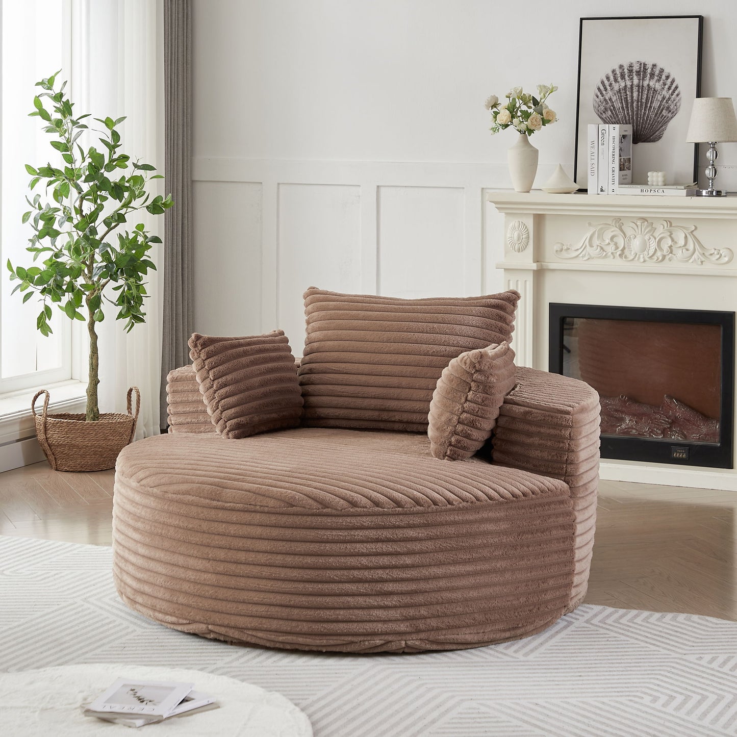 Modern Single Sofa With Backrest Pillow For Living Room Home Essentials
