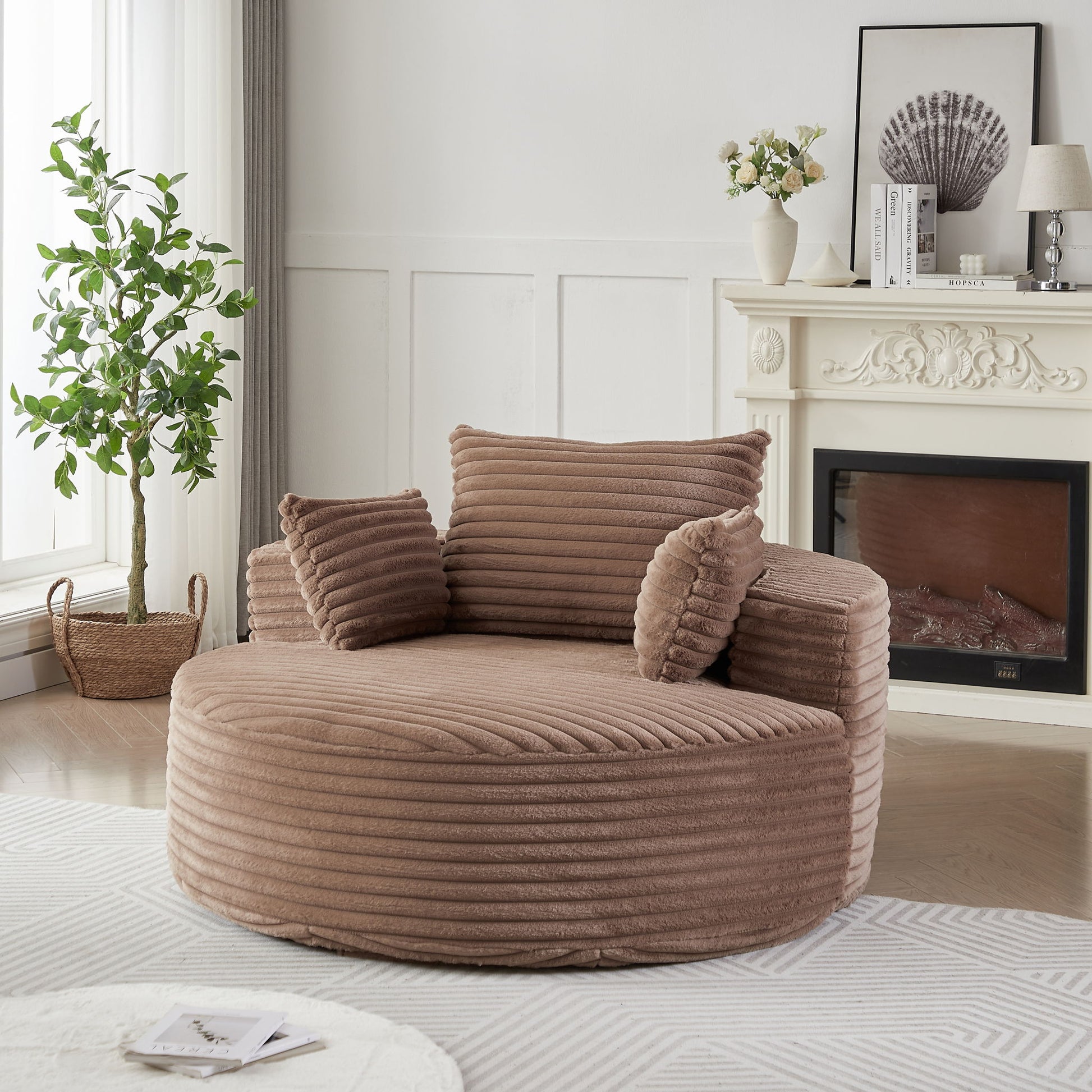 Modern Single Sofa With Backrest Pillow For Living Room Home Essentials