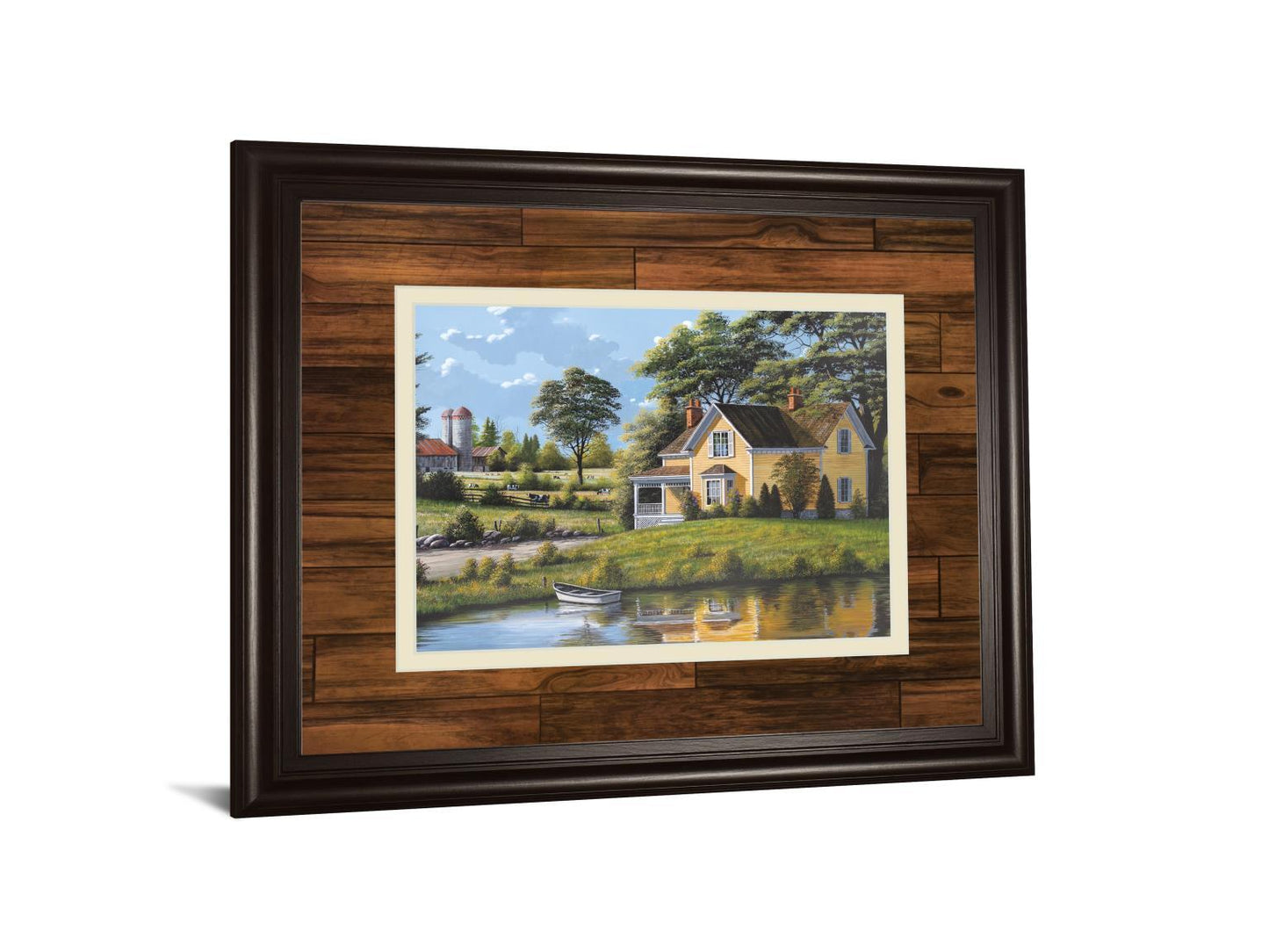 Yellow House By Saunders - Framed Print Wall Art - Green