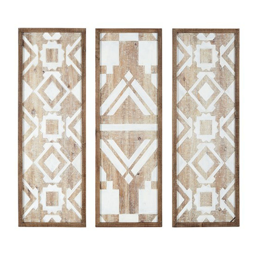Mandal Panel - Printed Wall Decor (Set of 3) - Natural Madison Park